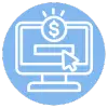 Computer screen with dollar sign and cursor.
