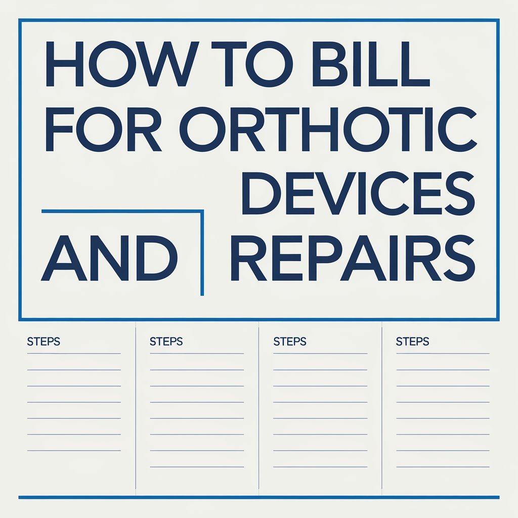 How to Bill for Orthotic Devices and Repairs medical billing Services